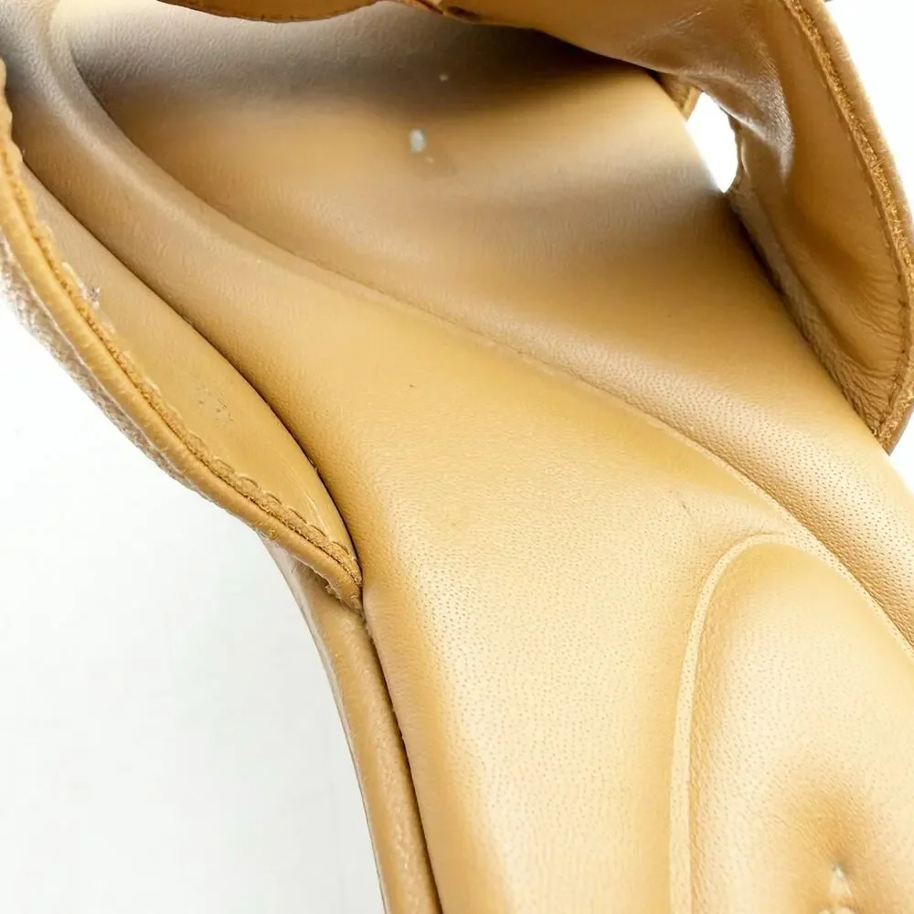 Vince Womens Rhode-B Slide Sandals US 6 M EU 36 Tan Leather EUC